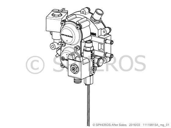 Billede af Gasregulator 220 bar, 6 pol. TH G