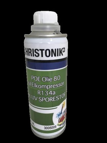 Billede af POE Olie, viskositet 80 til Elkompressor med kølemidlet R134a 250ml m. UV