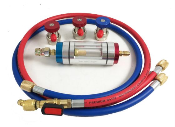 Billede af A/C diagnoseglas, lille komplet til R134a