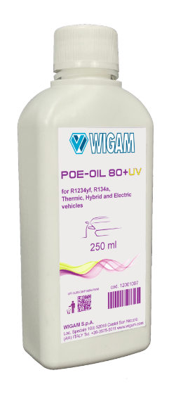 Billede af POE Olie 80 til Elkompressor R134a, R1234YF 250ml m. UV